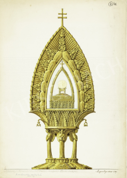  Megyer Meyer, Antal - Design Plan of the Eucharistic Monstrance, 1937–1938 