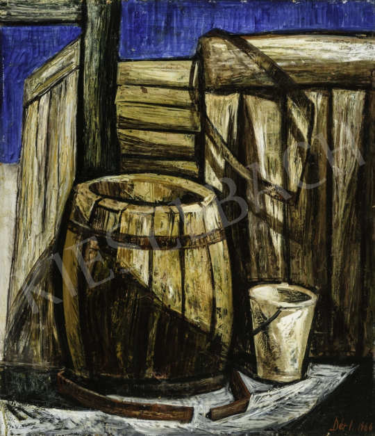 Dér, István - End of Yard, 1966 painting