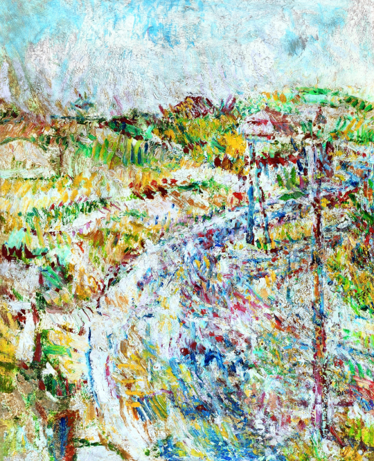 Veszelszky, Béla - Hills, 1957 painting