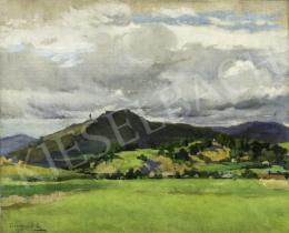  Benkhard Ágost - Magyar táj gomolygó felhőkkel, 1915 