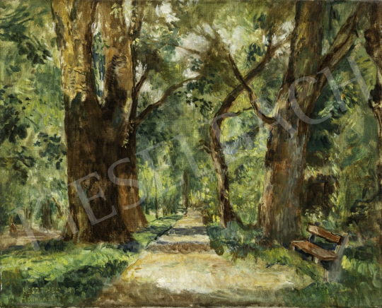  Herman, Lipót - Park in Keszthely painting