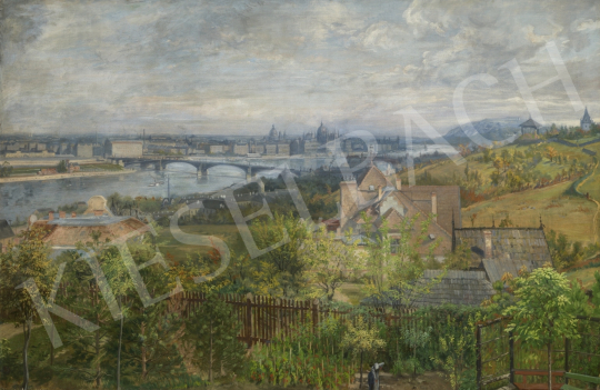  Unknown Hungarian Painter around 1900  - The View of Budapest from the Rose Hill painting