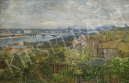  Unknown Hungarian Painter around 1900  - The View of Budapest from the Rose Hill 