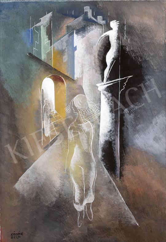 Eladó  Kádár Béla - Esti séta, 1930-as évek festménye