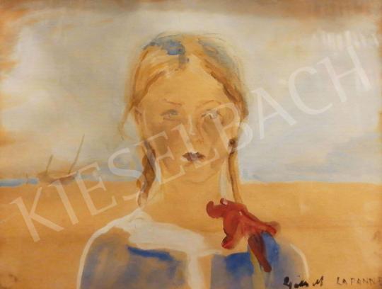 Eladó Góth Móricz - Kislány a tengerparton (La Panne), 1911 festménye