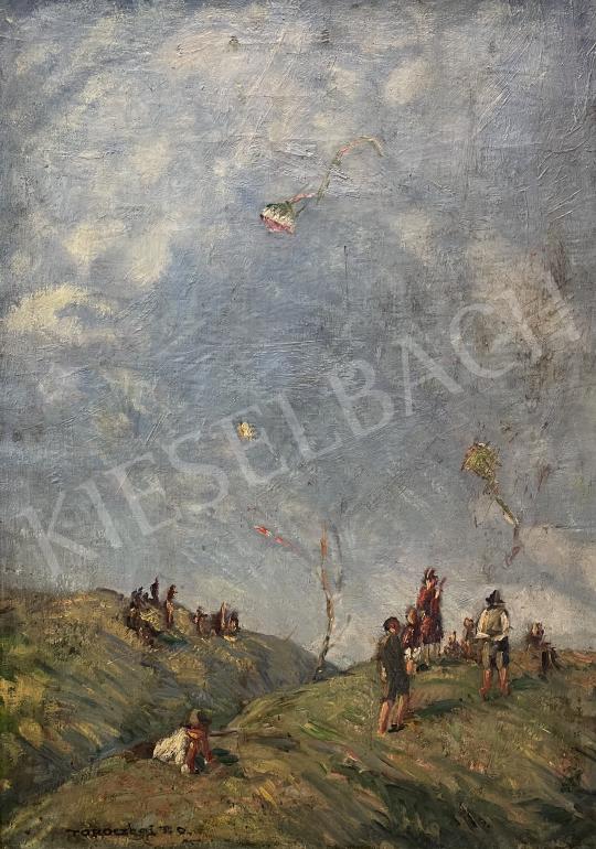 Toroczkay, Oszvald - Kite Throwers painting