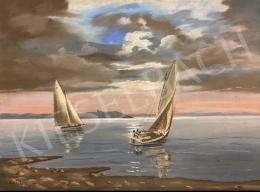  Gálitzky K - Sunset with Sailboath 