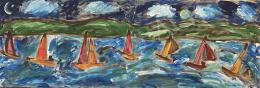  Németh, Miklós - Sailboats on the Lake Balaton (Day and Night on the Lake Balaton) 