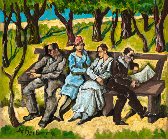  Scheiber, Hugó - In the Park, 1930s | 66th Auction auction / 10 Lot