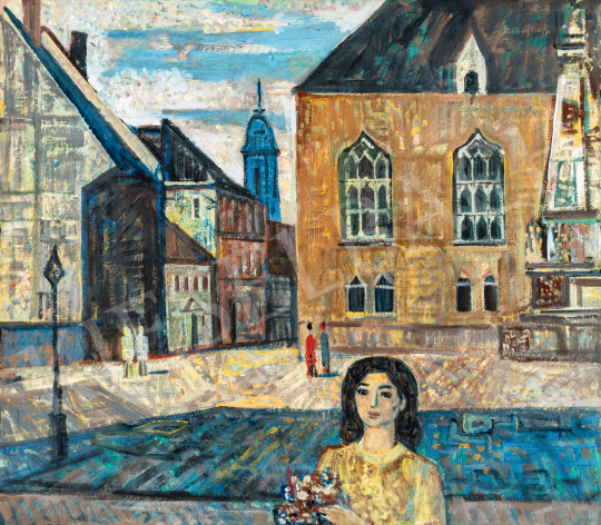 Szentgyörgyi, Kornél - Szentháromság Square in the Buda Castle, c. 1970 | 66th Auction auction / 15 Lot