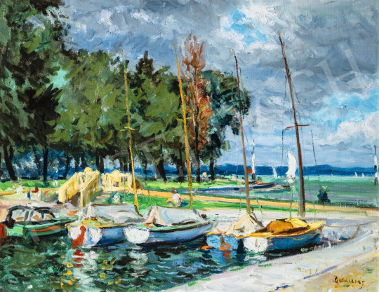  Boldizsár, István - Lake Balaton with Boats (Balatonföldvár) | 66th Auction auction / 17 Lot