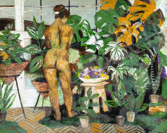 Scholz, Erik - Woman Nude in th Studio among Ferns, 1960s | 66th Auction auction / 19 Lot