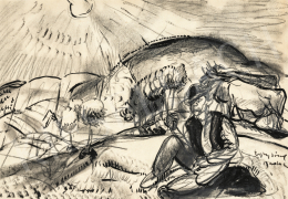 Egry, József - Landscape of Badacsony with Shepherd, c. 1932 