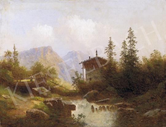 Unknown Austrian painter, about 1860-70 - Landscape in the Alps with a Brook | 5th Auction auction / 40a Lot