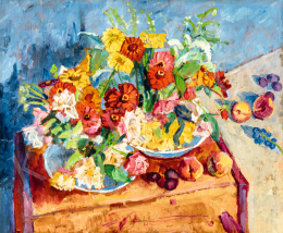  Basch, Andor - Table Still-Life with Fruits and Flowers, 1930 