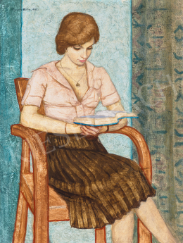  Czene, Béla jr. - Reading Girl in Pink Blouse, 1978 