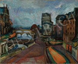  Perlrott Csaba, Vilmos - Paris, Seine Bank, 1920s 