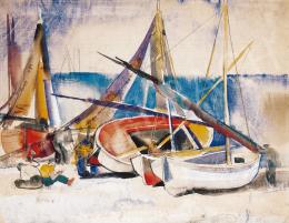 Aba-Novák Vilmos - Csónakok, 1929 