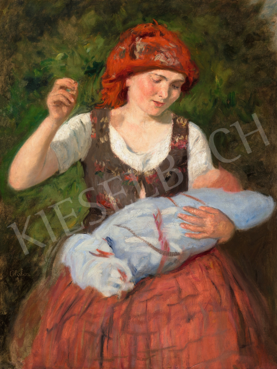  Glatz Oszkár - Anya gyermekével, 1930 | 66. Aukció aukció / 109 tétel