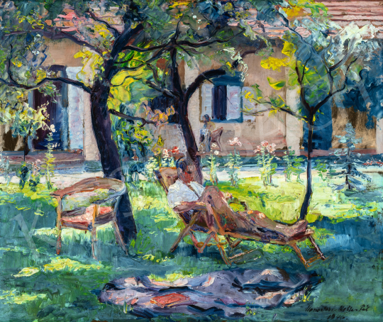 Monostori Moller, Pál - Afternoon Rest in the Garden | 66th Auction auction / 120 Lot