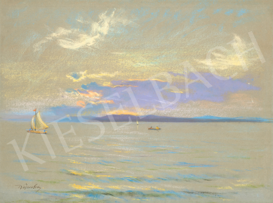 Wágner, Géza - Lake Balaton with Sailboat | 66th Auction auction / 139 Lot