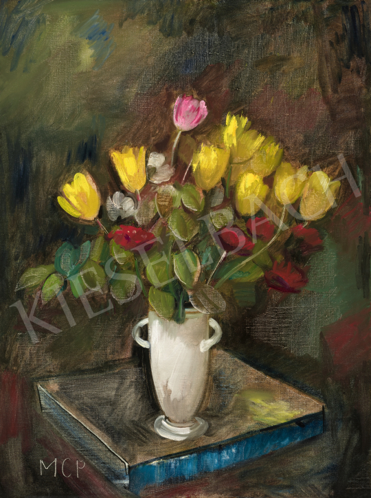  Molnár C. Pál - Sárga tulipánok | 66. Aukció aukció / 144 tétel