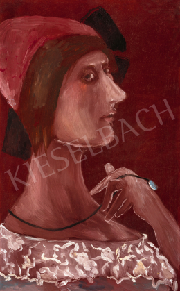  Anna, Margit - Self-Portrait  with Blue Pendant 