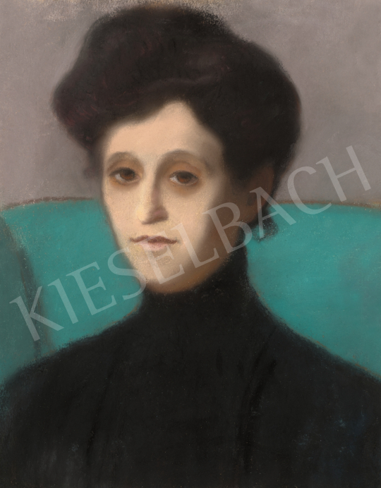 Rippl-Rónai József - Yvonne (A rejtélyes hölgy), 1900 körül | 66. Aukció aukció / 163 tétel