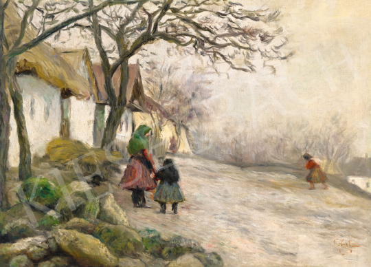  Glatz, Oszkár - Street in Buják, 1923 | 66th Auction auction / 170 Lot