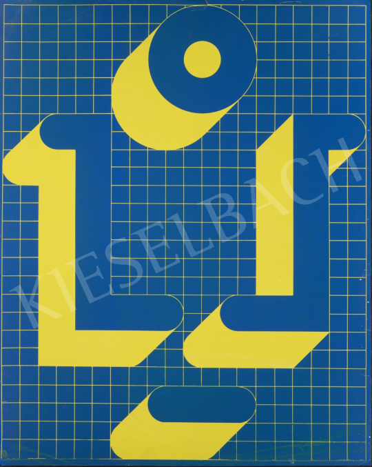  Bak Imre - Kék-sárga kompozíció, 1977 | 66. Aukció aukció / 187 tétel