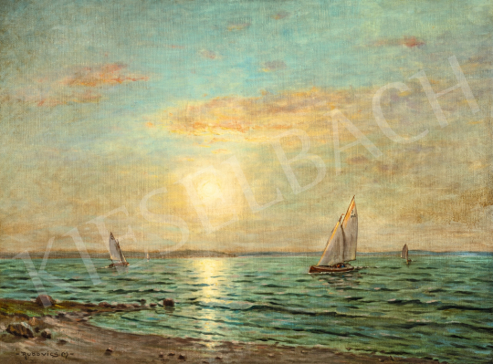 Rubovics, Márk - Sailboats on the Lake Balaton | 66th Auction auction / 203 Lot