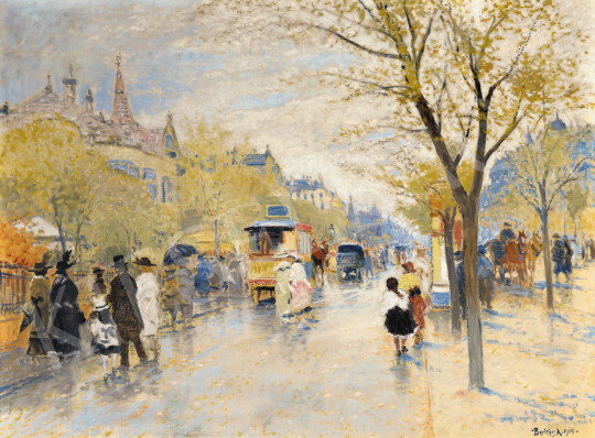  Berkes, Antal - Autumn Street, Conflis, Omnibus, 1915 | 66th Auction auction / 204 Lot