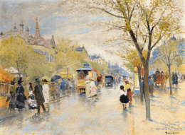  Berkes, Antal - Autumn Street, Conflis, Omnibus, 1915 