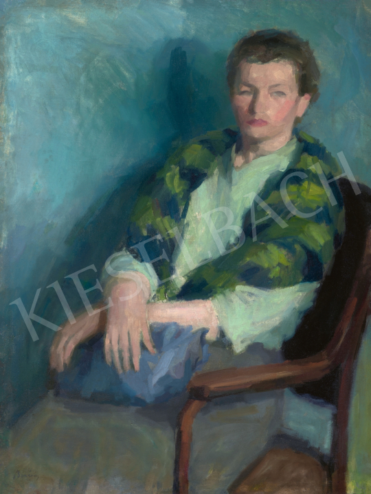 Berény, Róbert - Lady with Green Striped Scarf | 66th Auction auction / 218 Lot