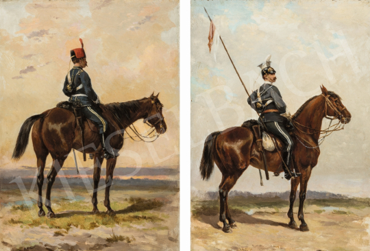  Paul, Frenzeny - Soldiers on Horses with Riffle | 66th Auction auction / 223 Lot
