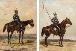  Paul, Frenzeny - Soldiers on Horses with Riffle 