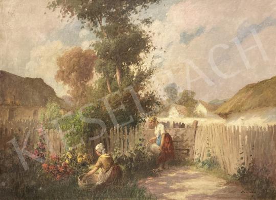 Ács, Ágoston - Village Scene  painting