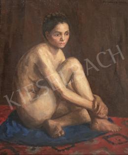  Ferenczy, Valér - Sitting Nude Woman 