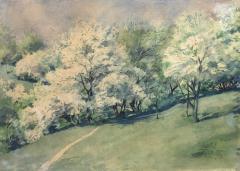 Eladó Ismeretlen festő - Virágzó fák  festménye