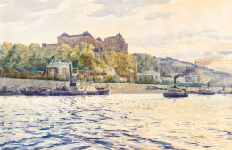  Nádler, Róbert - Budapest View with the Castle, 1895 