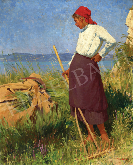 Eladó Mérő István - Balaton-parton (Nyári fények ), 1910 körül festménye