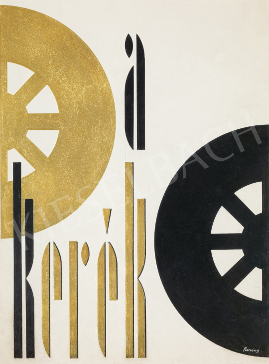Eladó Berény Róbert - A Kerék című autós magazin címlapja, 1929 festménye