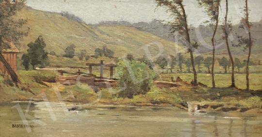 Basch, Árpád - Creek with Small Bridge painting