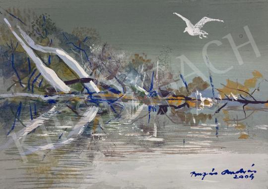 For sale Buzás, András - Riverside with Seagulls 2004  's painting