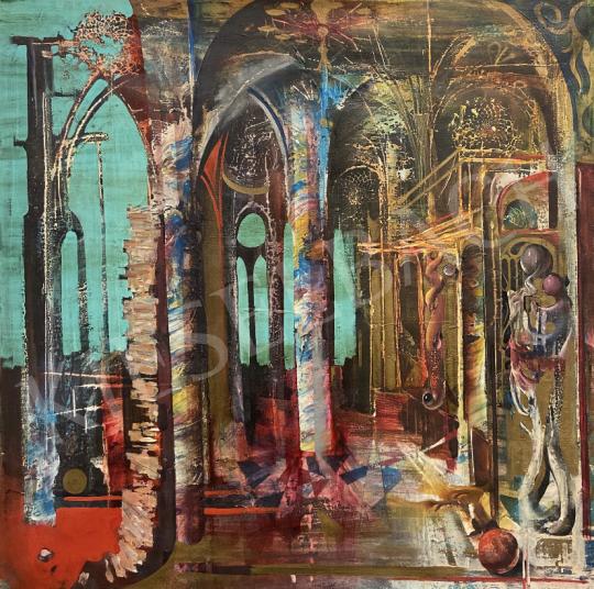  Gyémánt, László - Ruined Cathedral 1968 painting