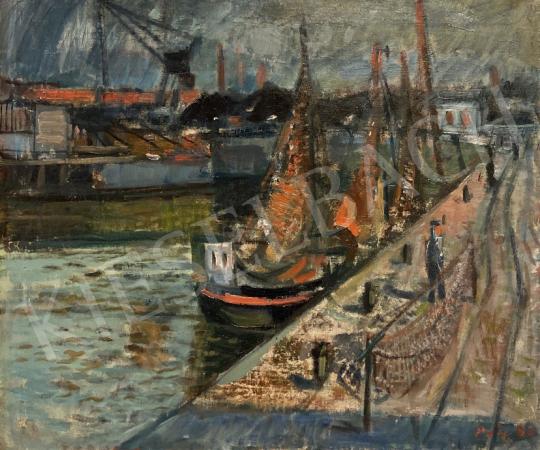 Eladó  Patay László - Normandiai kikötő, 1960  festménye