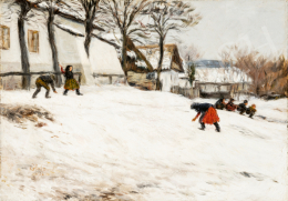  Glatz, Oszkár - Snowball Fight in Buják, 1922 