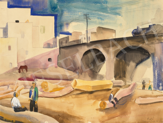  Patkó, Károly - Italian Town with Steam Engine and Viaduct (Torre del Greco), 1931 | 67th Auction auction / 21 Lot