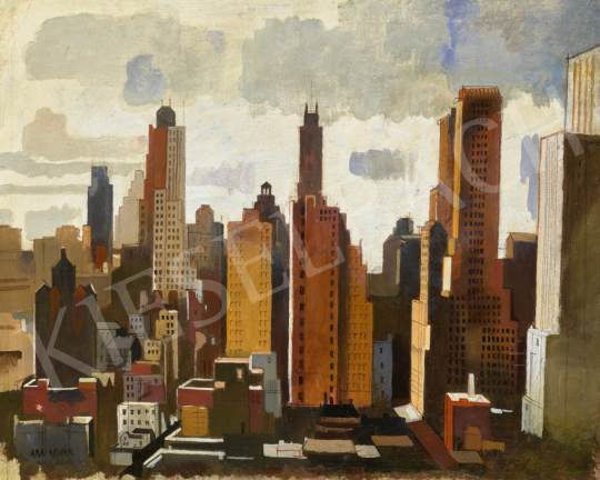 Aba-Novák, Vilmos - Skyscrapers in New York from Martin Munkácsy's Studio, 1935 | 67th Auction auction / 24 Lot