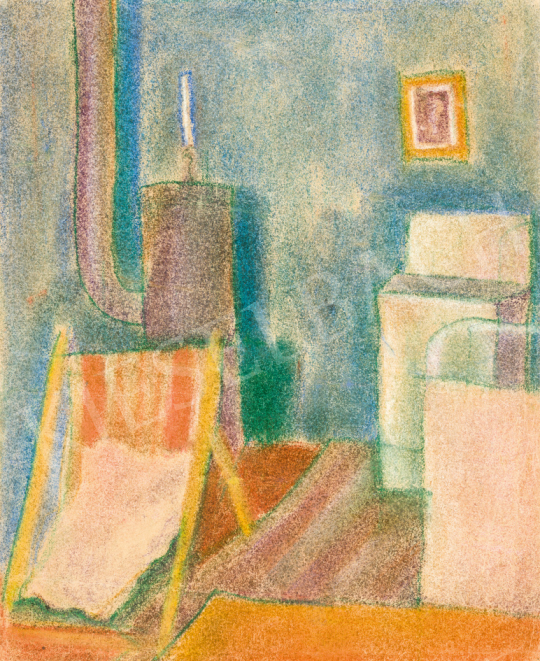 Vajda, Lajos - Room Interior with Iron Stove, circa 1924 | 67th Auction auction / 39 Lot